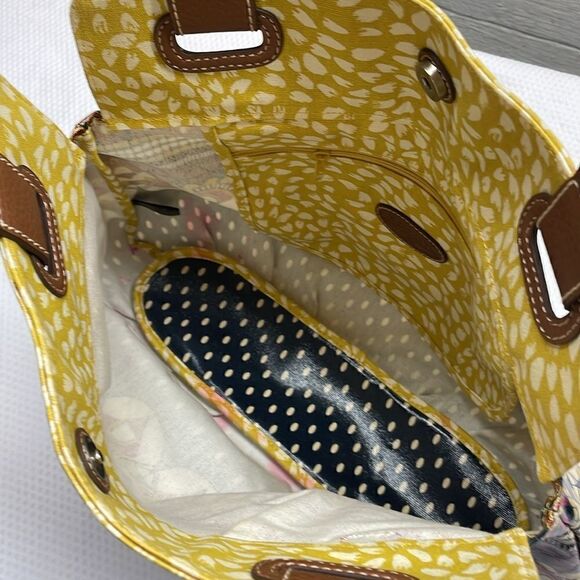 Fossil PVC coated large Tote Shoulder Bag Great colors for fall - Picture 9 of 12